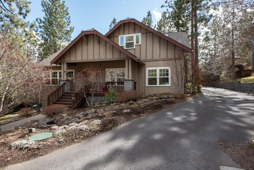 Stunning and immaculately maintained westside home in Miller Heights. On just shy of a quarter acre, features include stunning vaulted ceilings in the great room with plenty of windows to soak up the natural light. Finishes in this 2,221 sf, 3 bedroom, 3 bath home include oiled cherry wood floors, cherry cabinets, lead glass accents, recently updated bathrooms, heated master bath floors, TOTO bidet master toilet, soaking tub and more. Amenities include a long private driveway, fully fenced park-like backyard, tons of storage, updated furnace, A/C and hot water heater, covered rear patio, workbench in the garage and lovely water feature stream that flows in front throughout the summer months. Close to Overturf Park, restaurants, shopping, schools and everything one would want to enjoy on Bend's westside.