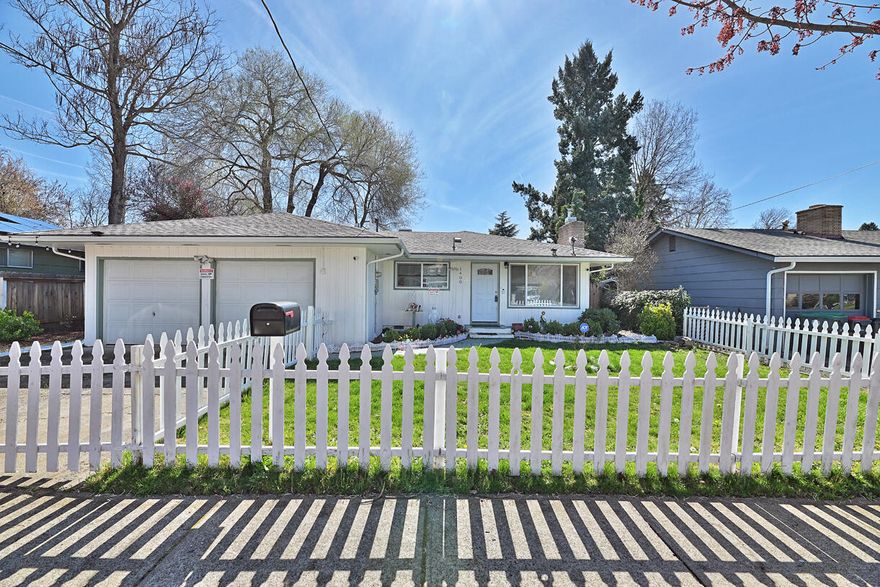 Fall in love with the timeless charm of Old East Medford, with this brilliantly-maintained home built in 1958. Updated with intention, character and modern convenience work together to create the perfect space, showcasing refinished hardwood flooring, clean laminate, a cozy fireplace, and oak cabinets in the kitchen. The updated bathrooms follow suit with new plumbing and lighting fixtures. Around the home, newer vinyl windows, fresh exterior paint, and new gutters ensure style, functionality, and longevity. With a 2-car garage, mature landscaping, and gated access to Earhart Park, this home provides a private and comfortable space to accommodate your lifestyle. Don't miss your chance to own a piece of this desirable neighborhood for an incredible price - schedule your showing today!