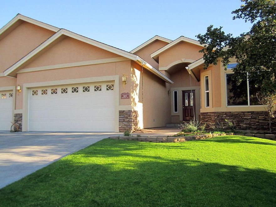 Three Wishes!Quality,Convenience,Comfort. Beautiful stucco exterior finish with four car garage,plus extra parking along the East side of house for the boat or RV. The foyer opens dramatically into the vaulted great room with full wall of windows and raised hearth fireplace. Generous kitchen with lots of cabinets with under cabinet lighting, attractive granite counters and pantry. Kitchen spreads into the eating area with South views of Mt. Shasta, Klamath Basin and city lights. Single doors leading to the back covered porch from kitchen and master bedroom, perfect place to relax in any weather.. The covered porch leads to steps to the backyard with small garden site and upgraded right under 200 sq foot shed.Yes,an extra room for the formal dining,den, craft or exercise room.The master suite on the backside of the house features large walk-in closet,corner jetted tub and separate walk-in shower.Two additional bedrooms share a full bath.