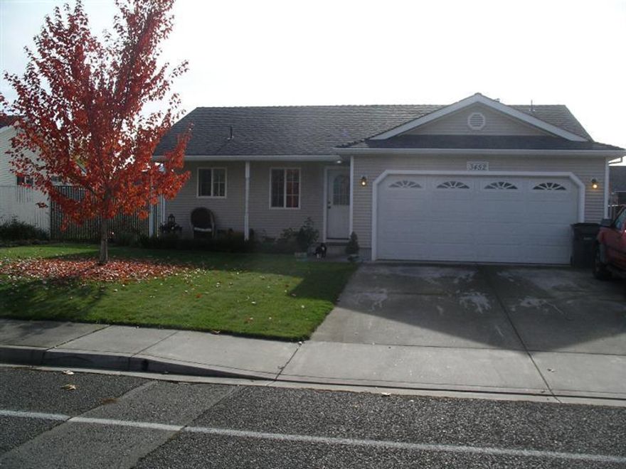 Very well maintained and updated home with all wood floors, split-floor plan, master bedroom with walk-in closet, great backyard with cyclone fencing and vinyl inserts for privacy, good 120 Sqft. wooden shed in back with room for storing all those garden implements, owners have planted hedges along the back fence line for more privacy, also there's a young peach tree in the backyard. There are two cats in home that may stay in or can go out in the backyard. Owners need to find a replacement home and any sale is contingent on owners being successful in acquiring a new home. There's a RV pad to the right side of the home adjacent to garage and it's cemented and ready for those toys and secure behind a fence. The back patio is covered and doesn't get that late afternoon hot sun. This is a really nice home for the first timer or retirement folks.