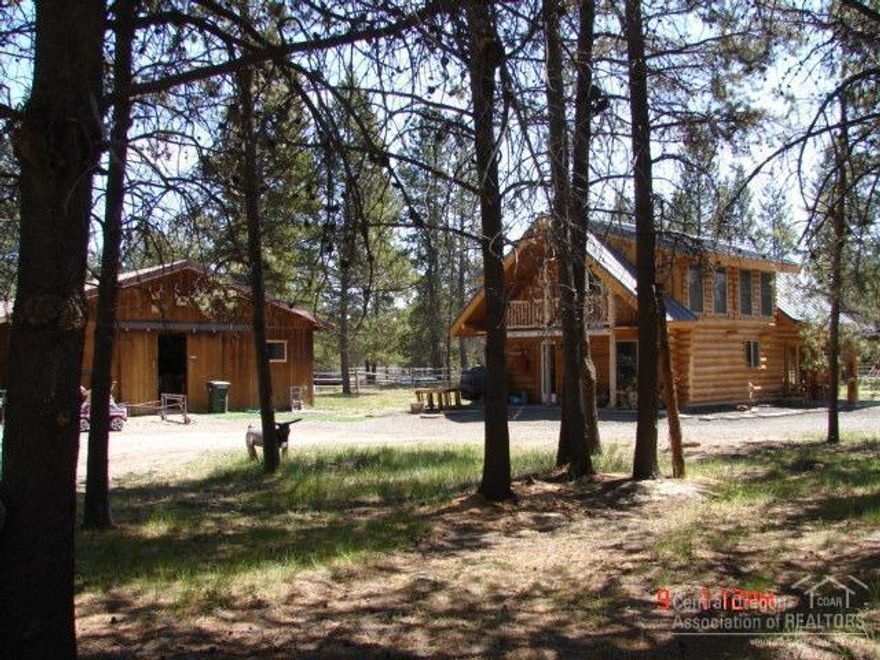 Exceptional Opportunity to own this adorable log home on 2.89 Acres, with 1632 sqft of shop/garage, current owner rides golf cart right out the back gate onto World Class, Quail Run Golf Course! Peaceful living at its best! Only view this property if you are ready to fall in love with this Natural, Hand Hewn, one of a kind, doll house in Central Oregon, current owners experience the envy of many, as they enjoy the peaceful lifestyle this Central OR beauty affords. Horse friendly, Peace at its best!