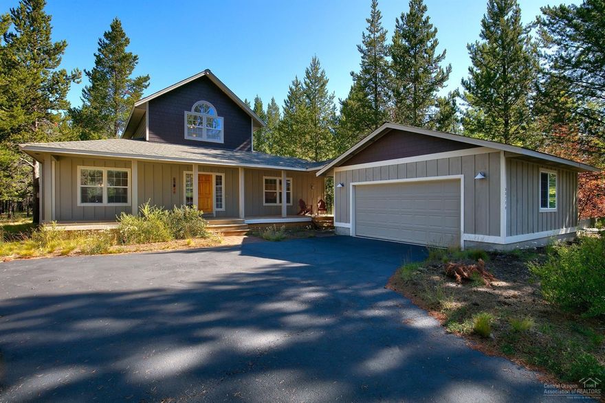 Imagine living around the corner from the Deschutes River with access to a private boat launch, pool, clubhouse and over 3 miles of paved paths, tennis courts, RV storage and more. Enjoy this well-maintained craftsman style home, stepping into the foyer you will immediately notice the bright natural light that fills the entire home. The main level includes a great room with gas fireplace, separate dining area with a sliding glass door to the back deck, cozy built-in reading nook, spacious kitchen with breakfast bar, laundry room, coat closet and extra storage under the stairs. There are two nice sized bedrooms with a shared full bathroom. Upstairs is a loft/bonus room and master bedroom with a large, private deck, walk-in closet and bathroom. Double detached garage with workshop and covered walkway to the house. Unwind on your front deck or fire up the BBQ on the back deck and hangout in your peaceful forest setting.