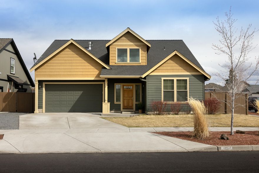 Recently updated Craftsman style home located on large corner lot, with southern exposure offering great natural light. This 4 bedroom 3 bath home features, open floor plan, high ceilings, and great layout with spacious feel. Primary bedroom, as well two additional bedrooms are located on main floor. Fourth bedroom is located on second floor with large bonus room that could be used as fifth bedroom or office. Situated in quiet SE Bend neighborhood, close to Jewell elementary and trails. Home is fully landscaped and fenced.