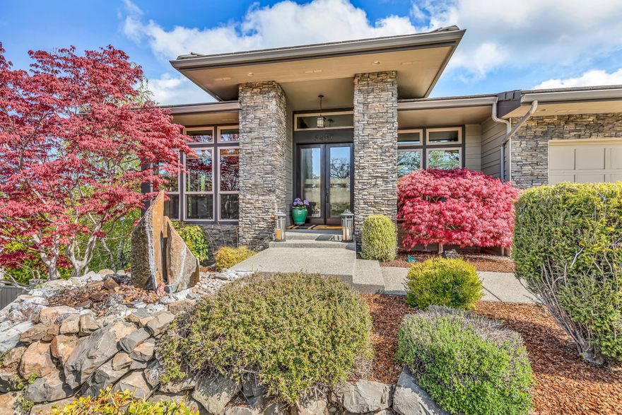 There is not enough room for ALL of the outstanding features and amenities this top quality, gorgeous home has to offer!...but, here goes: Fantastic location in ''Saddle Ridge Subdivision'' just minutes to everything!  Upstairs: you are greeted with soaring ceilings, Brazilian redwood floors, office, formal living and dining room, gourmet kitchen w/ Viking appliances, pantry, cherry cabinets w/pull-outs, honed granite counters, gas fireplace w/ floor to ceiling tile, breakfast bar, built-ins with wine fridge, spacious primary w/ HUGE walk-in closet, patio door to expansive deck w/ great views of the surrounding hills, spacious bath w/ jetted tub, sauna, double sinks, over-sized tile shower w/ double shower heads, guest bath w/tub/shower, large laundry room w/tile floors/counter, plenty of cabinets and storage and a 3 car garage!!!  Downstairs: second living rm w/ gas fireplace, built-ins, 2nd primary w/ walk-in closet and full bath, 3rd bedroom w/ full bath nearby and so much more!