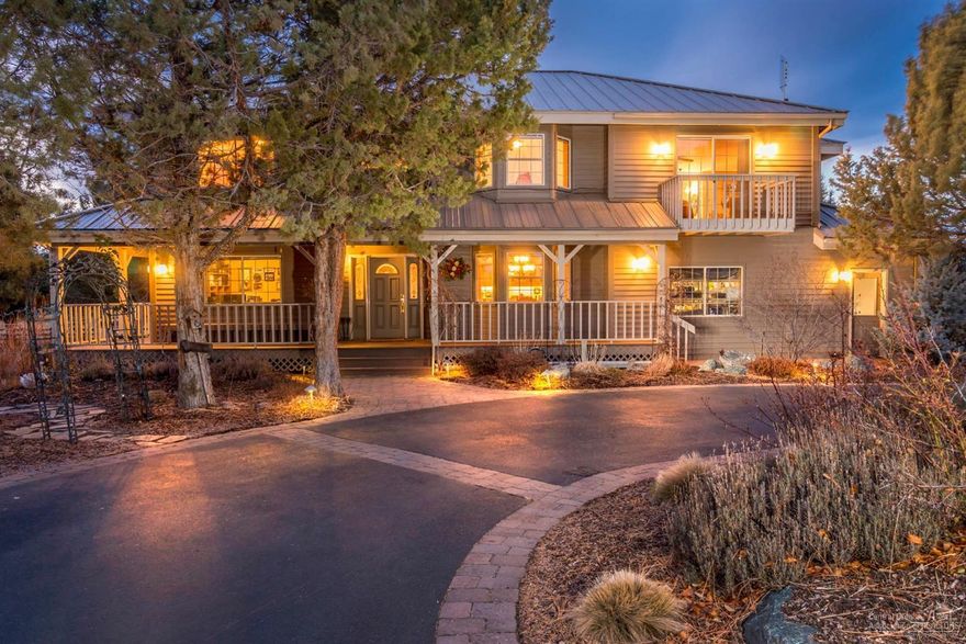 Bend Living Horse property with views of the snow caped Cascade Mtns. 20 acres with 6 acres of irrigation/pasture. 3118 sqft custom built home w/ wrap around covered deck, 4 Bed 3 Bath, Master Suite with views and Fireplace. Granite counter tops, Chef kitchen w/ Island cook top. Fenced and cross fenced, RV hookups, Barn/shop, chicken coup, garden, corrals, and a canal through the property with 2 ponds. Custom built Motocross track. Bring your horses, 4H, and FFA to this fantastic family ranch.