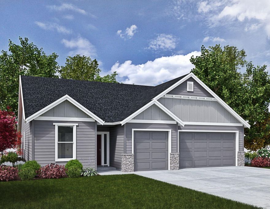 New construction in the desirable Eagle Point Golf Community.  If you're looking for a brilliant one-story home, The 2001 will not disappoint! Four full bedrooms with two and a half bathrooms, a spacious laundry room, and a soft carpeted great room with an optional fireplace are just a few amazing features you'll love about this single level plan. Mornings are a piece of cake with two bedrooms sharing a full bathroom, and another half bath just around the corner. Enjoy coffee in the dining nook overlooking the backyard, or step outside yourself with quick patio access. The master soaking tub will provide much-needed relaxation, while the great room open to the kitchen will serve to entertain both family and guests. Floor plans are computer generated and actual construction may vary.