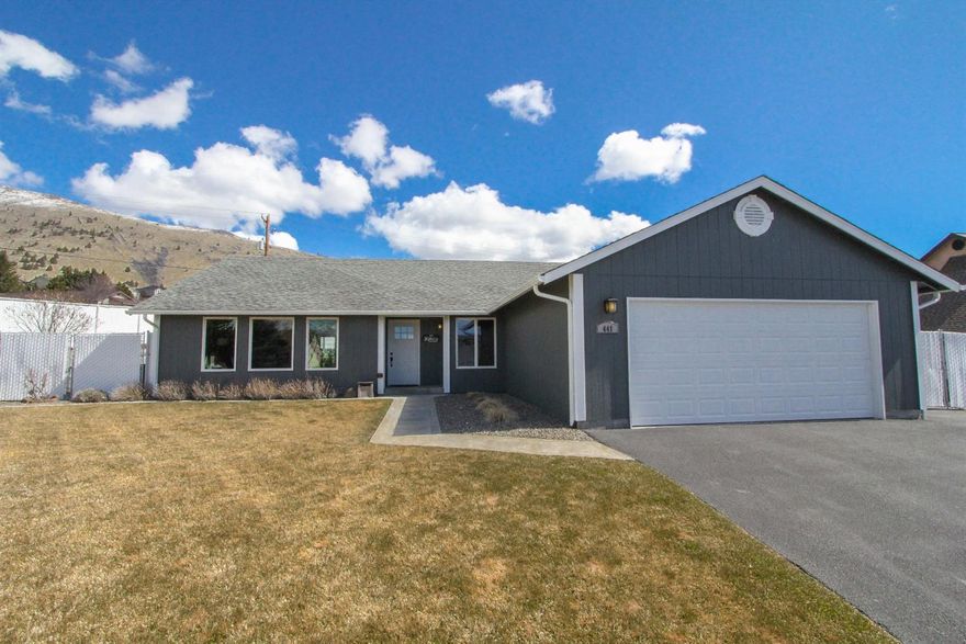 Immaculate 4 bedroom 2 bath home on one level with RV parking and electrical hook ups. Stainless appliances, tiled back splash and breakfast bar in kitchen. Open floor plan with vaulted ceilings. Sliding barn style door at hallway perfect for separating the sleeping area from the living area. Forced air gas furnace and central A/C. Landscaped front and back yard. Storage shed. Hunter Ct is not a through street and has a cul de sac at each end. Easy access to hiking, bike path and Steen's Sports Park. This home offers so many extra touches which will be appreciated by the new owner.