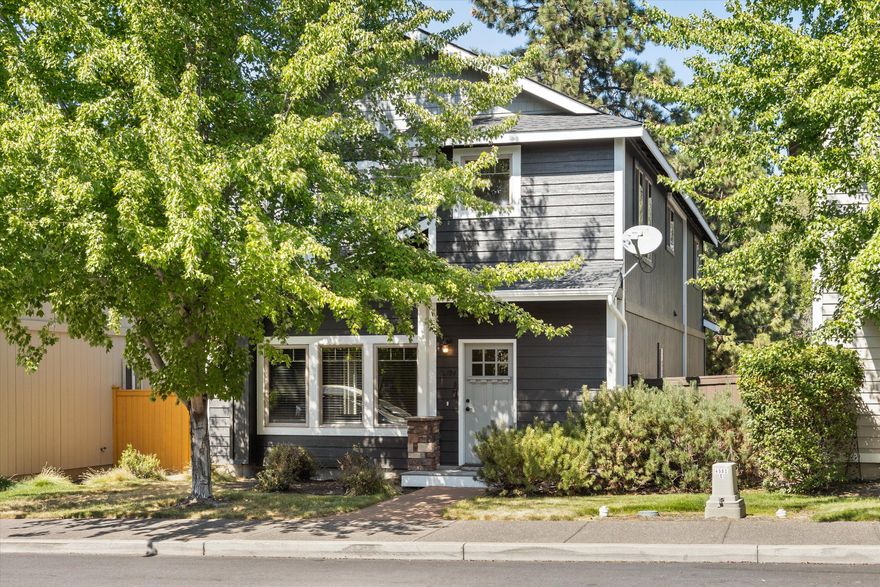 *** Open House 9/7 12-3 PM *** Wonderful home on quiet street in desirable Bend neighborhood sold furnished!!! Home is located just 1.5 miles from the Old Mill and has several updates that cannot be missed including new AC system, exterior paint, and new water heater. HOA fees cover street cleaning, snow removal, and sprinkler blow out. Bend Parks & Recreation has purchased the property adjacent to the north and plans to put a playground there.  Bedrooms are all generous in size with guest rooms having dual sinks. Main level has open concept and gas fireplace for easy entertaining.  Garage equipped with power for 240 Volt - 40 AMP Power for Level 2 Electric Vehicle Charging.  Easy access to highway 97 and big box retailers like Fred Meyer & Walmart. Property is currently a short term rental but the type 2 permit will not transfer with sale. Type 1 permit is possible, buyer to do due diligence.