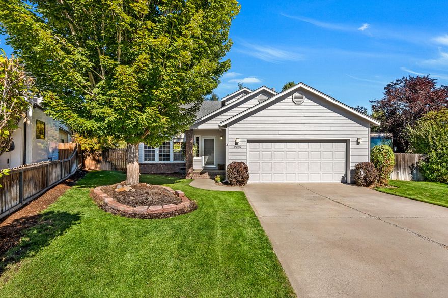 Beautifully situated in NE Bend, this home offers the ideal balance of comfort, convenience & charm. The freshly painted exterior & inviting curb appeal set the stage for a bright, welcoming interior filled with natural light. The vaulted great room welcomes you with a gas fireplace & built-in sound system, creating an ideal space for gatherings or quiet nights in. The adjoining dining area flows into a spacious kitchen with a slider to the deck, making outdoor entertaining effortless, whether it's a game-day BBQ or a summer evening with friends. A versatile bonus room offers endless options, from a dedicated home office to a fourth bedroom for guests. Step outside to a lush, private backyard that feels like a retreat. The side yard features a storage shed & discreetly accommodates RV or boat parking. Sprinkler system connects at five stations to practical drip system for pot watering. Roof replaced approximately 5-6 years ago. Gas furnace is also AC ready. Great cul-de-sac location!