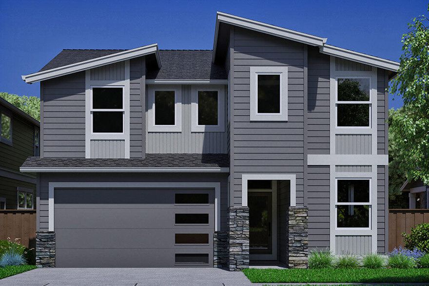 This stunning upgraded Morgan on Lot 179  is is set to be completed in November. This spacious 2,837 sq. ft. home offers modern living featuring an open-concept layout, main-level home office, and a spacious upstairs flex room. Enjoy upgrades like 8' main-level doors, clear frameless glass shower door in the primary suite, fireplace cabinets, upper laundry cabinets, wood shelving throughout, and a upgraded KitchenAid 5-piece appliance set. Features include quartz counters, wood composition flooring, vaulted great room, home office, soft-close cabinets, A/C, tankless water heater, fencing, and bonus garage storage. Located in SE Bend's Easton community with future retail, pools, parks, and walkable streets. Photos of a similar model; finishes and floor plans may vary.