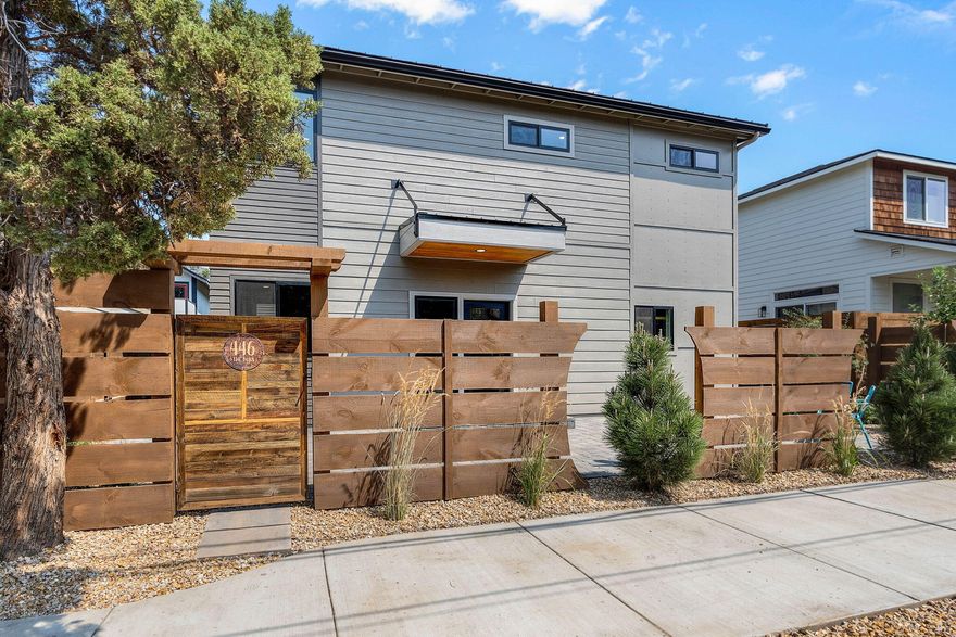 Introducing 446 The BURN: A modern & unique TRIPLEX dwelling experience in Bend's popular central midtown district. All units are separate with no shared walls and private outdoor spaces. Units 1 & 2 feature 1024sq each with 2 master suites, 1/2 bath & laundry with single car garage and private patio. Unit #3 is a 1 bedroom with vaults, balcony and storage unit. Convenient location to downtown, shopping, parks & recreation. Each unit has ductless energy efficient heating & cooling. Drip irrigation and low maintenance landscape. Looking for a 1031 exchange NEW construction with no deferred maintenance and excellent rental potential... or live in one and rent the other 2? Endless possibilities. Excellent investment opportunity.