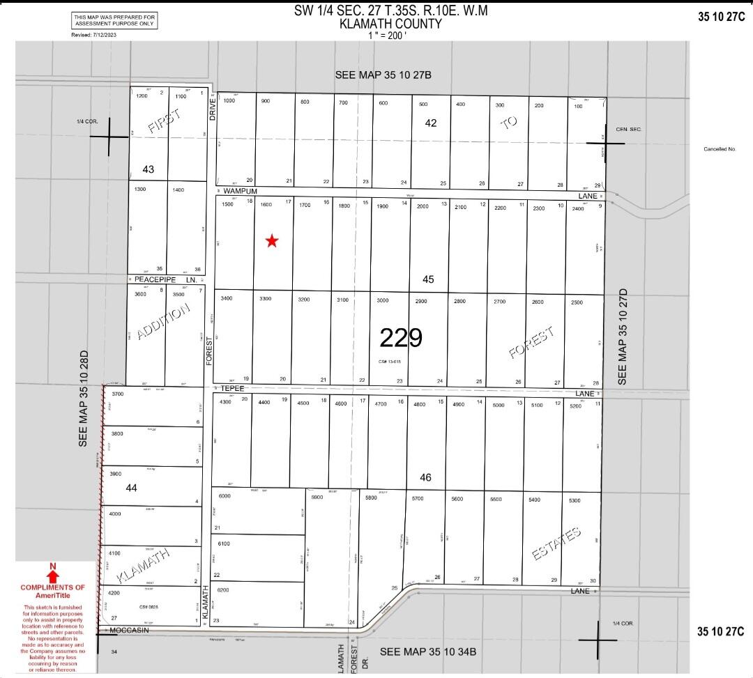 Klamath Forest Estates -First Addition - Land