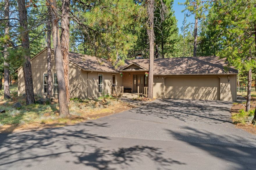 This nicely updated, move-in-ready single-level home offers easy living in beautiful Sunriver. With a bright, open layout and thoughtful updates throughout, you'll enjoy modern finishes, fresh paint, and stylish fixtures that make the space feel both welcoming and functional. The kitchen is well-appointed and opens to the main living area, creating a comfortable flow for everyday living or entertaining. All bedrooms are conveniently located on one level, offering a practical layout with no stairs to navigate. The attached two-car garage provides plenty of storage and parking. Easy access to walking/biking trails to get you wherever you want to go in Sunriver. Whether you're looking to downsize, invest in a short term rental, or simply settle into a turn-key home, this one checks all the boxes.