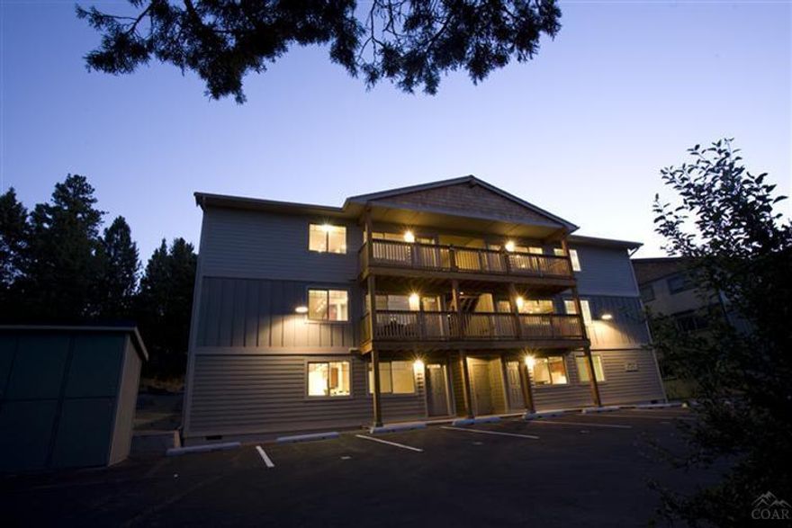 Great value in the heart of Bend's desirable west side! Perfectly located & priced for college students, first time home buyer or use as a mountain retreat/second home or investment property. Completely renovated in 2008, this condominium includes, bamboo flooring, Richlite composite counters, black and/or stainless appliances & stackable washer/dryer. Photos are of similar unit.