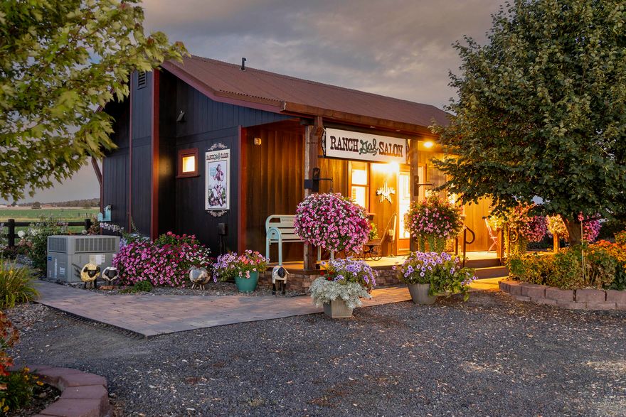 For Lease - Rustic Commercial Gem in Powell Butte Country. Discover this versatile 600 sq ft permitted commercial building, ideally located in the heart of Powell Butte offering a rare opportunity to lease a fully furnished space with authentic rural charm. Built in 2013, this space was previously operated as a salon and is thoughtfully equipped with three stations, kitchen utility, and bathroom. The facility is plumbed for shower/bath—potential for ADU conversion or other creative uses. Exceptional exposure along a well-traveled route and ample parking. Whether you're launching a new business or expanding an existing one, this property delivers flexibility, convenience, and a prime location to support your success.