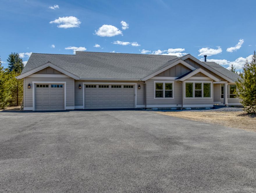 Don't miss out an opportunity to own a builder's own custom home, just completed in September 21'!  
Beautiful 3+ bdrm/2 bath home is 2,348 sf, w/ attached 1,047 sf 3+ car garage, + 36x36 shop for your RV/boat & toys!  Located on 5 fully fenced, gated, private & beautifully treed acres.  The open concept floorplan is set up for ENTERTAINMENT, with an amazing 13x23 GOURMET kitchen located at the hub of it all!  The kitchen is any chef's dream, featuring custom knotty alder cabinets & granite counter tops, w/ 10' foot island, dual built in refrigerators,  double oven & 36'' range + another oven! Its sensible design allows plentiful space to prep, cook, dine & entertain all at the same time!  The pot filler, 2 sinks, commercial range hood & spacious pantry located just off the kitchen. The kitchen opens up to the vaulted great room, featuring a wood burning fireplace that is perched upon a floor to ceiling rock hearth. formal dining located off the great room.
To much to list - Must See!!