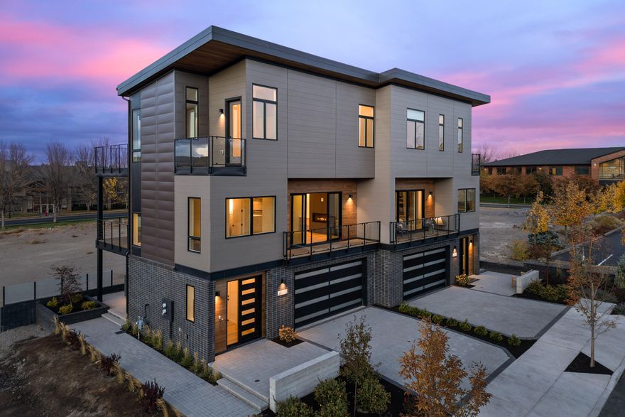 Just a stone's throw from The Box Factory, Crosscut, Crux, The Shops at the Old Mill and a few blocks to Downtown Bend, this is a prime location in the heart of the Old Mill District with easy access to everything including shopping, dining, fitness, Deschutes River, trails, concerts, night-life, and Hwy 97. Features include 3 bedrooms, an open great room concept, ample outdoor deck space, a lock-off permitted ADU/flex space downstairs with its own entrance, private bath, all kitchen appliances and separate laundry. These stunning contemporary townhomes, decked out in designer finishes, do not have any overnight rental restrictions including the City of Bend's 500 ft short term rental restriction. HOA amenities include exterior building and landscape maintenance. Incredible location for a luxury lock and go primary residence, vacation home or income producing property.