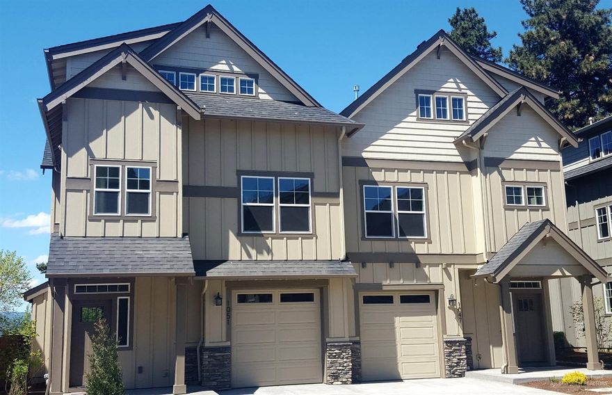 Beautifully finished townhome located within walking distance to Old Mill District, Fred Meyers, trail system, and dog park. Enjoy quality finishes to include tile entry, bathrooms, and laundry room, laminate flooring entire first level, and quartz counters in kitchen, bathrooms, and laundry room. Kitchen boasts under-mount sink, under cabinet lighting with custom cabinets, SS appliances, and center island. Whether entertaining or relaxing at home, the open great room and third level loft are the perfect fi