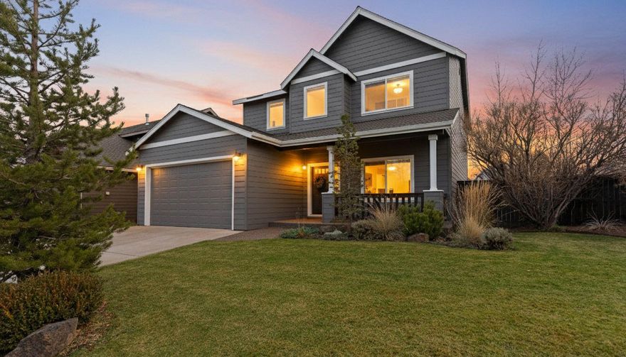 WOW! Don't miss this beautifully maintained 2-story Craftsman style home! Offering 2,122 sq ft, 3 beds, 2.5 baths, on a generous .14-acre lot, a fully fenced & landscaped backyard featuring established spruces and aspen trees. Inside, pride of ownership shines with 6'' white oak hardwood floors, matching white oak floating shelves & mantle. Hardwood countertops finished with 0% VOC Rubio Monocoat, plus GREENGUARD-certified interior paint. Enjoy a cozy gas fireplace & an open living area flowing into a kitchen with stainless appliances, gas range, & large island. A formal dining room adds flexibility. Upstairs, a bonus area offers mountain views, perfect for an office or workout space. Bedrooms feature brand-new eco-friendly carpet. The primary suite includes a double vanity, walk-in shower & soaking tub. Located in the Larkspur Neighborhood near trails, a park, the new library, top schools, Cascade Lakes Brewery & minutes from downtown Bend. 
Call & schedule your private tour today!