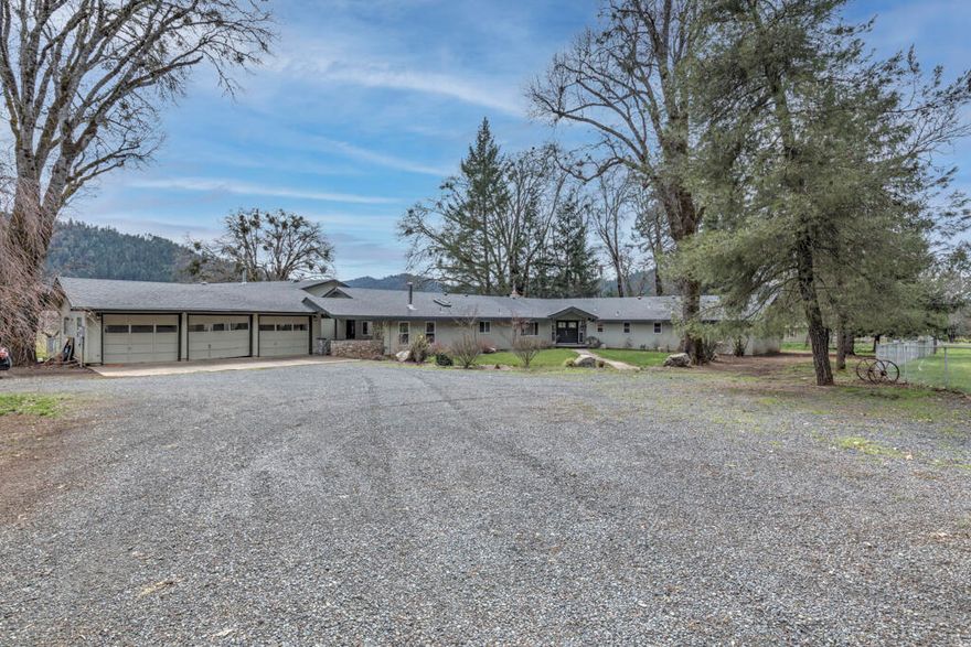 Custom 4026 sq.ft home has 4 bdrms, 3 baths (includes guest suite w/kitchen, bed, bath, separate entrance and wood stove). Main area of home includes chef's dream kitchen w/high end appliances, huge island and Wolf Cook top. Main bdrm has massive closet, modern tiled shower, dual sinks. There are 2 separate living rooms. Lots of storage rooms, formal dining area, lots of windows and lots of incoming light. Abundance of windows provide magnificent views. There is also an enclosed rec room (approx 2000 sq.ft) with attractive laminate floor and views of irrigated pasture. The main home has beautiful engineered hardwood throughout. There are barns, sheds, shop, storage, several cross fenced areas. There is a separate residence (2005 manf 3bdrm 2 bath, 1772 sq.ft) on separate tax lot with separate address. Farmers/ranchers, bring your cattle, horses, sheep or grow your crops. Water rights for 99.75 acres! Deer Creek and Crooks Creek through the property. 5 groundwater sumps with power.