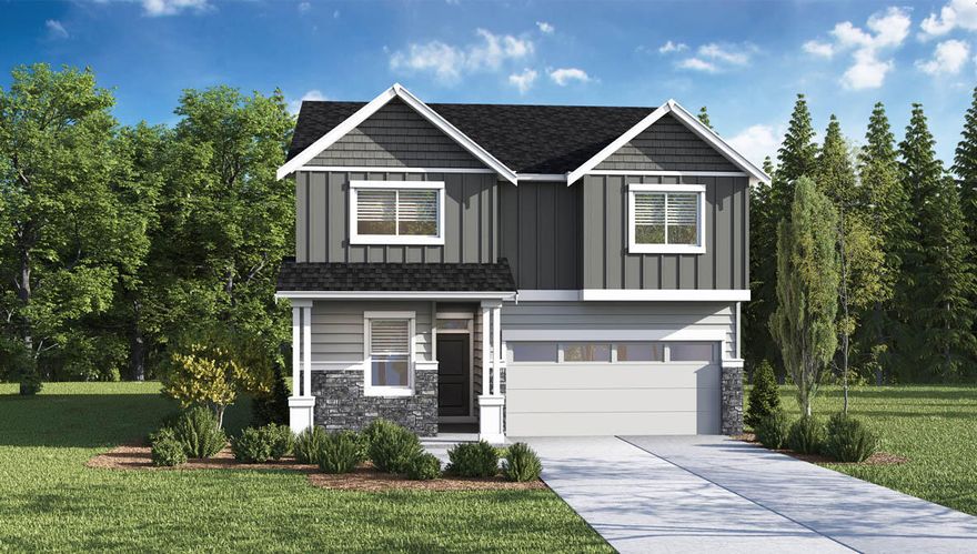 SPECIAL RATE and closing cost incentive with use of builder's preferred lender!!  New construction home at Stevens Ranch in Bend! This master-planned community offers access to the brand-new Bend library, shops, dining, walking paths, and caves, making it an exciting place to call home. The Coral is a 2,230 sq. ft. two-story home with 4 bedrooms, a main-level den, 2.5 baths, and a covered patio. The main-level den with double doors provides a perfect home office. The great room features designer finishes, including a fireplace! The kitchen includes shaker cabinetry, quartz countertops with stainless-steel appliances featuring a gas range and microwave. The spa-like primary suite offers a double vanity, walk-in shower, soaking tub, and walk-in closet.  Sales office hours are 10am - 5:30pm daily. Photos are representative; features/specs may vary!