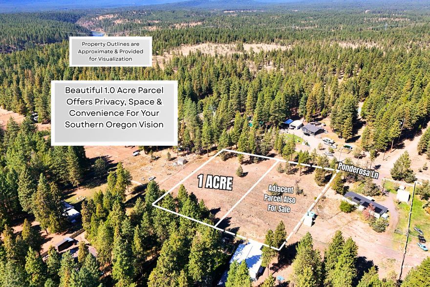 Prime 1.01 acre parcel in the Klamath River Acres Subdivision, with a rectangular shape, public road frontage (approx. 146 feet), and R2 zoning for flexible residential use. The lot offers a perfect balance of privacy and usability, with scattered mature pines along the edges and open areas ideal for building or gardening.
Lot is gently sloped and easy to work with-ready for a custom home, manufactured housing, or a peaceful rural retreat. This clean, undeveloped property has no flood or wetland restrictions and no known easements. Surrounded by similar  residential lots, many with homes and utilities, this location offers peaceful living just 15 miles from Klamath Falls, where shopping, dining, healthcare, and entertainment are easily accessible. Whether you're looking to build now or invest for the future, this parcel checks all the boxes for a solid, build-ready lot in one of Oregon's most scenic and recreation-rich counties. Can be purchased with adjacent lot 8, MLS#220210430.