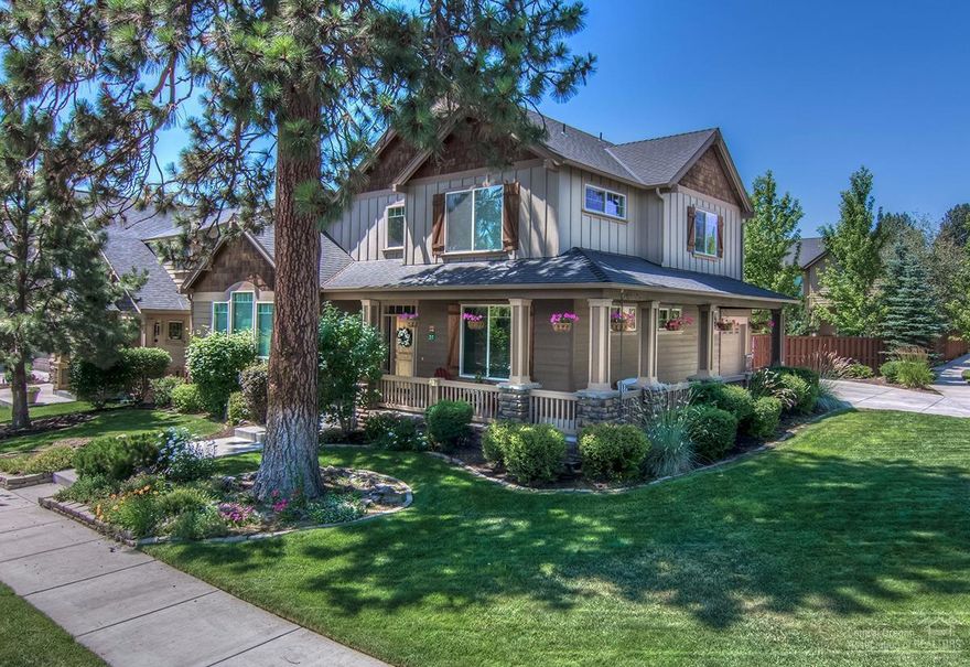 Beautiful updated Pahlisch built home. Located on a large corner lot w/RV parking in the desirable Sun Meadow neighborhood. One of a kind floor plan with a huge stunning wrap around porch. Master on the main. Newly refinished hardwood floors and cabinets, upgraded s/s appliances. Prewired for surround sound and central vac. Security system included. Fenced backyard with beautiful mature landscaping, sprinklers & water feature. Enjoy the great community pool and beautiful park.