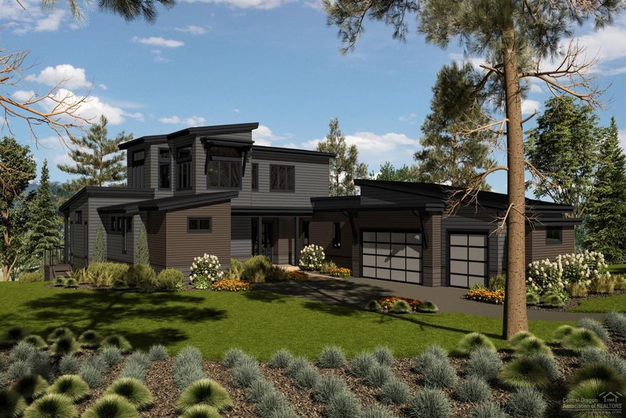 Chic new modern home in Tartan Druim. Currently under construction, this open 4 bedroom, 4.5 bath home features two main level suites, study and two additional second level en-suites and media/bonus room. Luxuriously finished w/solid surfaces, woods, custom cabinetry, high end appliances and amenities that include A/C, gas forced air and a 3 car garage. Set in Tetherow & bordering the Deschutes National Forest, Tartan Druim offers direct access to Phil's Trail & is conveniently located on Bend's West side. The neighborhood park, Tartan Place, features 3 acres of grass, bocce ball courts, firepit, and more.