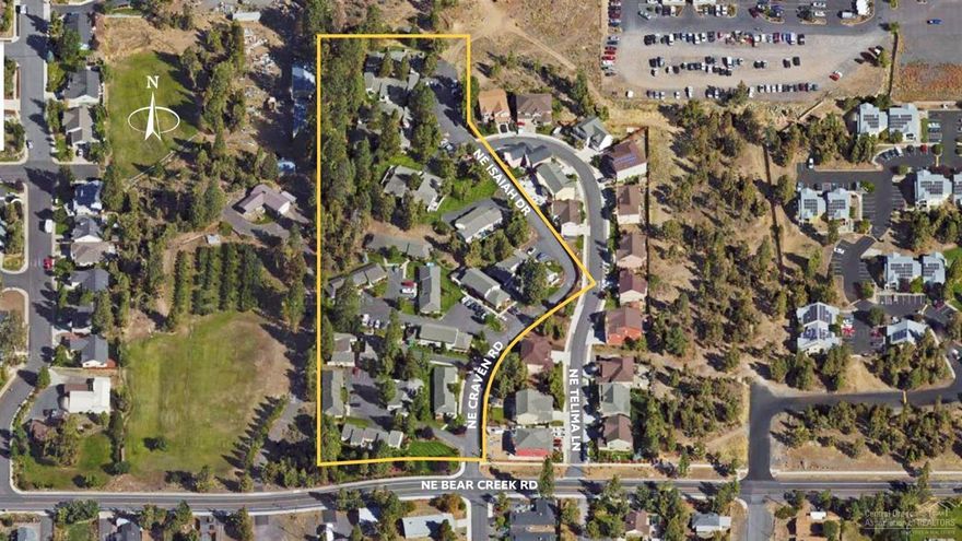 Bear Creek Village consists of 48 rental units on 14 tax lots totaling 5.38 acres.Bear Creek Village is made up of 17 buildings consisting of 10 buildings with three condominiums units per building, five duplexes and two four-plexes. The buildings were built in three phases with construction of the first 16 units in 1978. The remaining 32 units were built in the early 2000's. The buildings are wood frame construction, have dual-paned windows and pitched, asphalt shingle clad roofs.