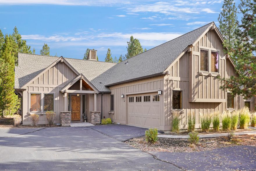 This beautiful four-bedroom cabin coveted Caldera Springs offers 3 en-suite bedrooms each with its own private entry, an open floor plan, vaulted ceilings, stacked stone fireplace, large windows allowing for an abundance of natural light, a spacious mud room, and an attached double car garage. The kitchen features a large island , a walk-in pantry, SS appliances, and a gorgeous copper hood. Upstairs you will find a generous bonus room along with a sleeping area that includes two sets of built-in bunk beds. The outdoor living area offers a covered eating area, fire pit and hot tub.