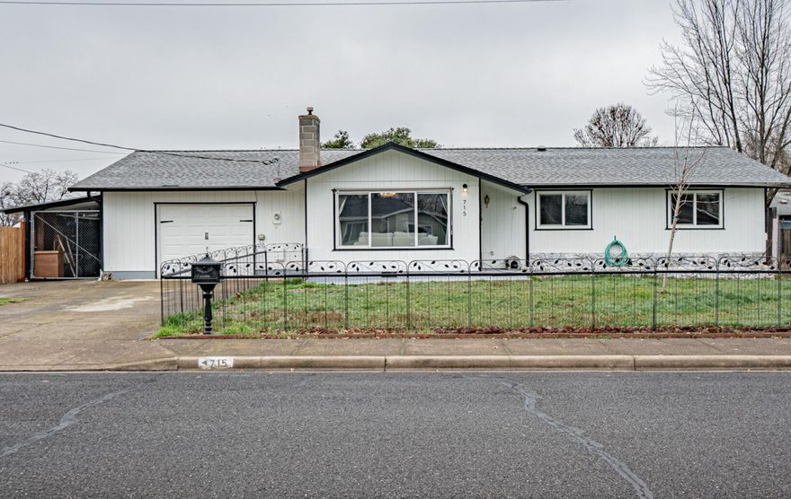 This charming 3 bedroom/2 bath, 1,395 sq.ft. home features an open living, kitchen, and dining area perfect for family gatherings. The beautiful open kitchen comes with a huge country butcher block design island. Natural light pours into this home. Open floor plan, The primary bedroom has an office, area for nursery or room to put doors on and turn into a huge walk-in closet. Recent improvements include new windows in the bedrooms and kitchen, upgraded attic and crawlspace insulation, a new water heater, and a newly installed fence. The attached garage is partially finished, offering great potential for a gym, hobby room, or extra storage. Set on a generous corner lot with RV parking, this home is move-in ready with thoughtful updates throughout.
