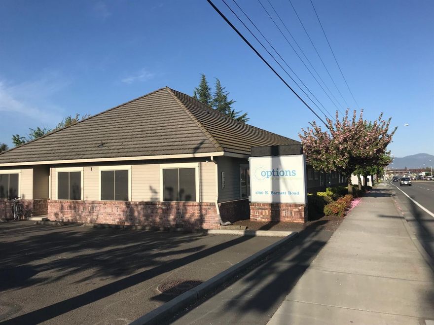 A quality office building on one of the highest traffic corridors in Medford. 2016 vehicle trips per day exceeds 26,000. Currently set up for medical use with good parking. Building leased until September 15, 2019.