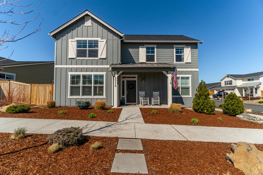 This immaculate farmhouse-style home awaits you! NE Bend Location with easy access to all the amenities Central Oregon has to offer. Additionally, enjoy a brand new 2.7-acre neighborhood park provided by Bend's Parks and Rec as well as the natural scape of Juniper Ridge to explore! This Earth Advantage-certified home gives you a spacious open floor plan that is great for entertaining, 3 Bedrooms upstairs with a bonus room and the 4th bedroom (office, den) on the main level. Outside you have the privacy of a corner lot, a fenced yard for everyone to have fun, especially in the cozy hot tub. Ohh! And don't forget the attached 3 car garage! You don't want to miss this gem!