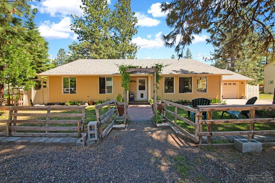 Enjoy all Sisters as to offer right out your front door. This cute, single story, open floor plan home is centrally located just blocks from downtown and the Village Green City Park. Easy access to shops, restaurants, hiking trails and the many local events held annually in Sisters. Vaulted ceilings and lots of windows make this home light and bright. This 3 bedroom, 2 bath home boasts a large master suite, kitchen that opens to the great room and a nice fenced backyard perfect for those summer bbq's. Call today to schedule your private showing of this adorable home.