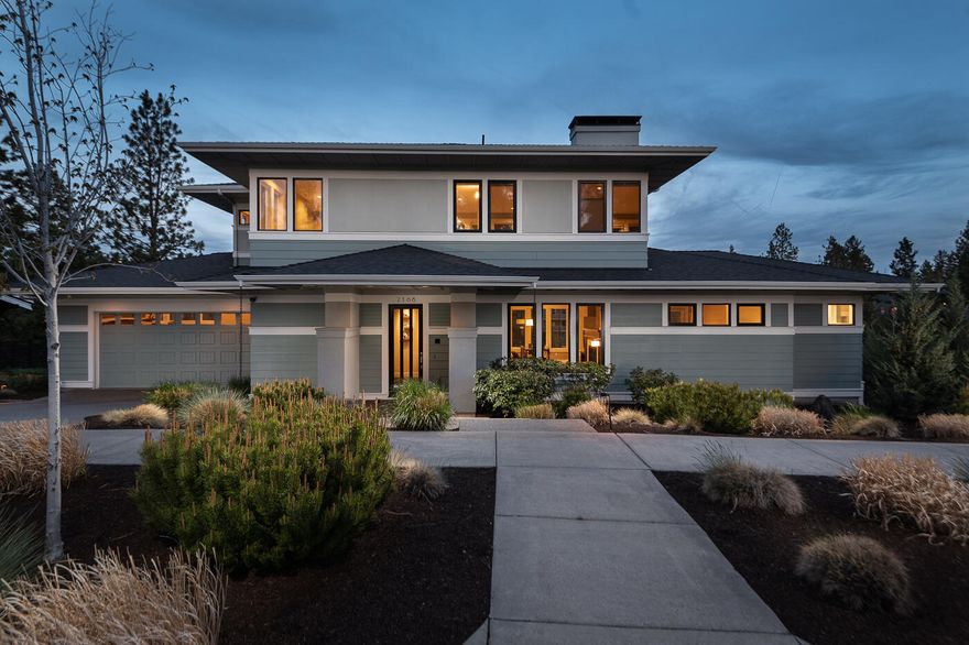 Stunning prairie style home with contemporary features built by Structure Development NW. High quality details and features throughout. Spacious great room with abundant natural light featuring gas fireplace with stone surround, custom built-ins and extensive hardwood floors throughout the main level. Kitchen with expansive quartz slab island, tile counters, commercial style range, custom cabinets with glass accents and lighting. 2 private primary suites—main floor and upstairs. Both primary baths with tile counters, large walk-in tile showers and large walk-in closets. Guest suite upstairs with full bath and access to covered deck. Laundry room with cabinets and sink. Private rear patio with gas fire pit for entertaining. Garage with custom cabinets and sink. Large private low maintenance lot with views backing up to the West Bend and Cascade Highlands Trails with access to Phil's Trail. Located in NW Crossing provides close and easy access to schools, parks and Westside amenities.