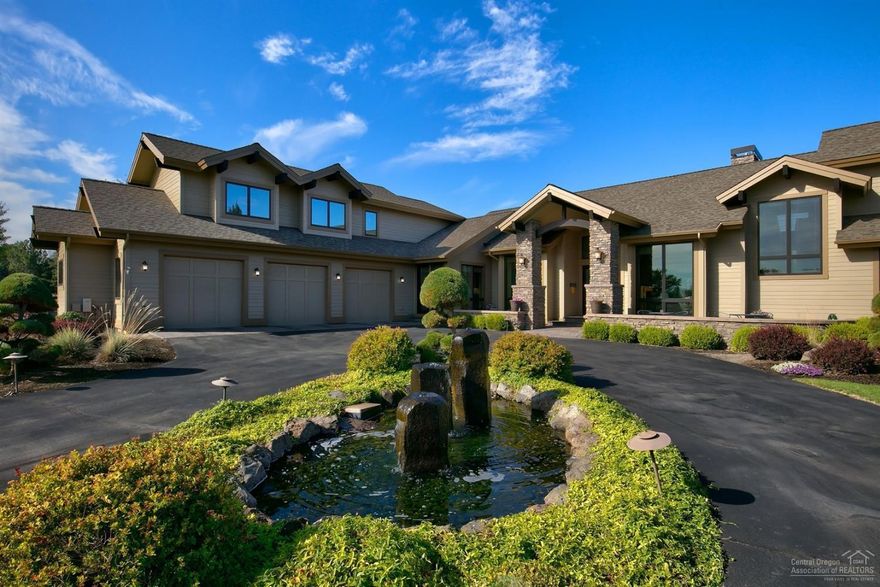 The Andres Ranch is an exclusive 17.71 ac. small ranch located in SW Redmond, Oregon. The property offers opportunities for hobby farming, small horse operation. 16 ac. COI Irrigation. Residence offers 5148 SF of luxury living. Sweeping Cascade Mountain views, elegant living spaces create a wonderful central Oregon getaway, minutes from town, shopping, Redmond airport. Three en suite bedrooms, 4.5 baths, large den, gourmet kitchen, bonus room with pool table, three car oversized garage. Water features and grand gated entry. Adjacent acreages are also available.