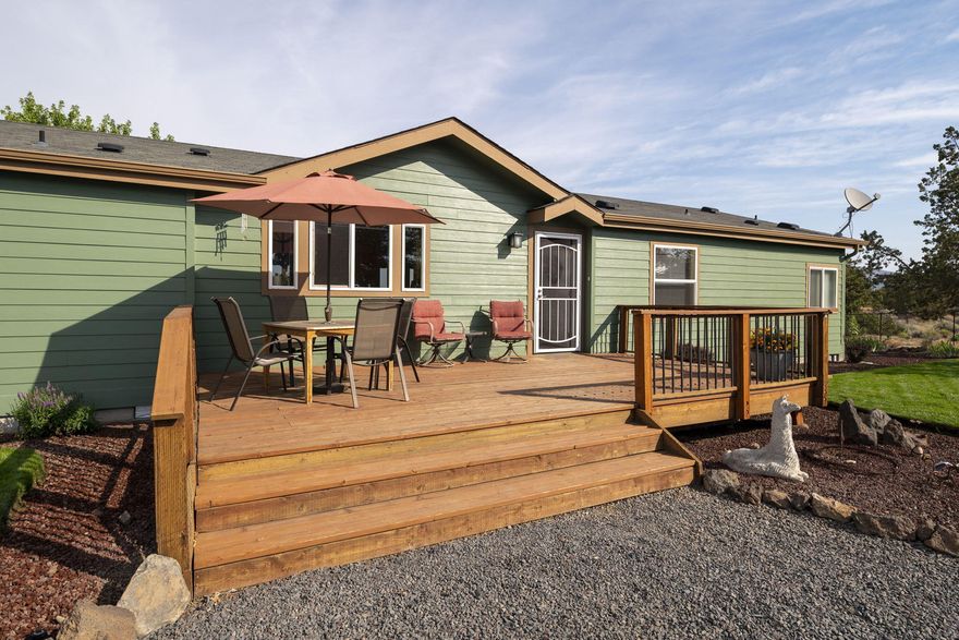 Pristine home on the rim of the Crooked River Canyon. Stop to take in the breathtaking views of the sheer canyon walls perfectly accompanied by Mt. Hood & Mt. Jefferson. This home offers a spacious living area with a large kitchen, formal dining room, vaulted ceilings, gas fireplace, dedicated laundry room with utility sink & storage, home office/den & 2 guest bedrooms with walk-in closets. Primary bath offers dual vanity sinks, soaking tub, & walk-in closet. The expansive rear deck with pergola is perched above the crushed asphalt pathway leading to the peaceful & gentle slope of the Canyon's edge providing views from sunrise to sunset! Shop offers 3 bays including a 36' deep RV bay, workshop, & loft storage + separate freestanding boat storage