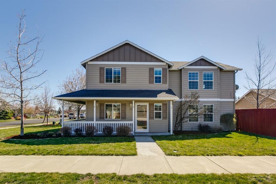 Wonderful, sunny & light home in a desirable Sisters neighborhood. Walk to park, grade school, library & shopping. Great Room wired for sound. Open kitchen, w/lots of cabinets & pantry. Large master on the main, w/full ba, walk-in closet. Upstairs-3 bds, 1 ba, laundry & bonus. All new sinks & faucets. 3 overhead fans. Cascade Mtn. Views from bonus. Complete landscaping w/beautiful flowering trees & shrubs. Fenced yard, even an area for cans etc. Garage has 3-220 outlets for shop set up.