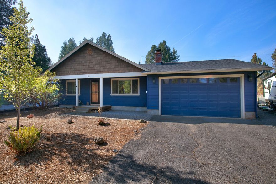 Located in the heart of Bend's Midtown area, this remodeled single level home with RV parking offers the best views of Pilot Butte's 4th of July fireworks in town! Let's talk about the details and upgrades: detached 14' x 20' shed with barn door and built in storage, new AC and Furnace ($15k total), new laminate floors and carpet, full interior paint, new spacious deck with outdoor gas line, new concrete pad and 220 electric ready for hot tub and full irrigation in the front and back yard. Imagine yourself kicking back and relaxing in the private and desirable fully-fenced back yard with beautiful native landscaping. Relax by the lovely brick wood burning fireplace. This stylish home was built new from the floor framing up in 2007. Soaring vaulted ceiling and alder kitchen cabinetry make this home open, light and bright. Convenience and central location to all of what Bend has to offer. Just steps away from Pilot Butte State Park and the Larkspur Trail.