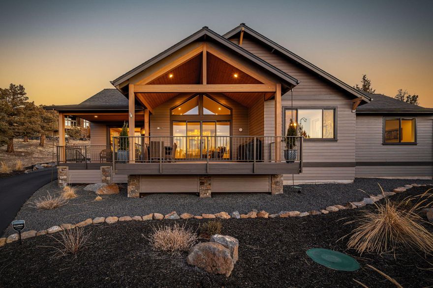 Wake up to crisp Cascade Views in this stunning single level home situated in the best location that Eagle Crest has to offer. Perched along the West Ridge of the community this custom home is an absolute gem and is the perfect balance of timeless class and modern function. You're immediately pulled into the home by a vaulted great room that mirrors the picture frame view of Mount Jefferson. With a climate controlled wine room, hidden walk-in pantry and gourmet chef's kitchen this space is truly an entertainers dream. The seamless transition from the great room to the covered patio is indoor/outdoor living at its finest. The floor to ceiling gas fireplace, exquisite wide-plank hardwood floors and shaker cabinetry give this home so much warmth. If a sunset drive is on the docket, hop in your favorite ride and cruise down this wrap-around driveway that spills out from a four car garage that could turn anyone into an auto enthusiast.