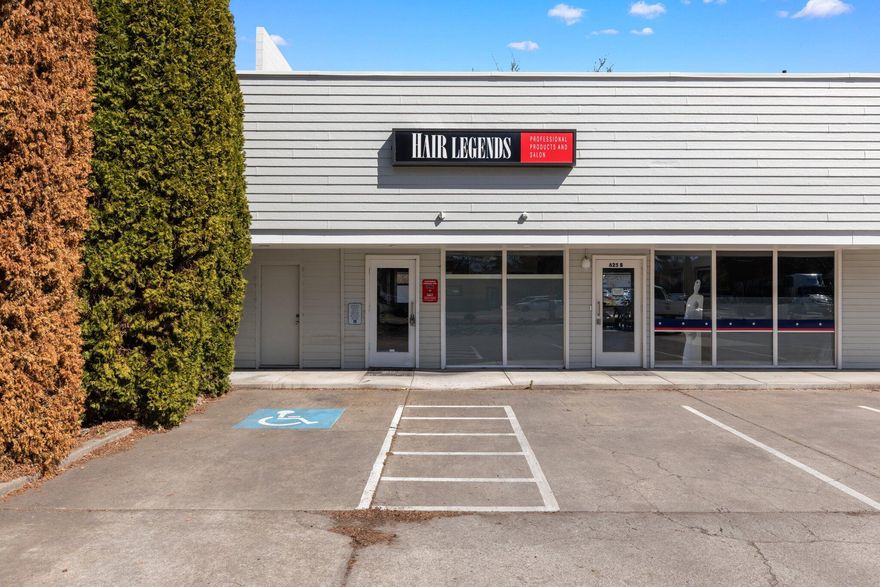 1200 SQ Ft commercial space for lease near The Village @ Medford Center.  Suite A is Adjacent to F45 Training in the tinseltown parking lot. Includes signage on 2 sides of building. Was previously used as a hair and nail salon. CR Zoning allows for a multitude of uses: office space, animal clinics, dog grooming, general merchandise, food stores, retail, restaurant, insurance, real estate, legal, educational, social services and personal services. Owner pays water sewer and trash, tenant pays for electricity and gas. This property has crossover parking agreements with Medford Center, there is plentiful parking available. Owner is licensed principal broker agent in OR.