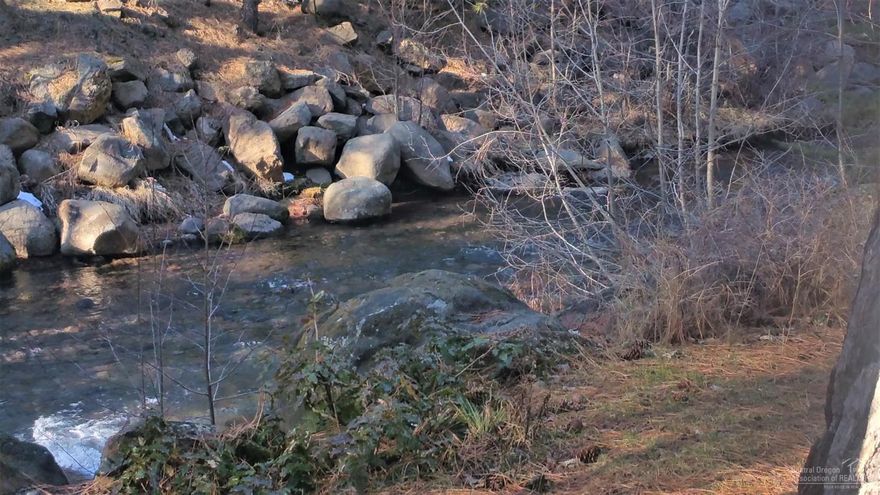 Over 200 feet of river frontage on large lot (.63 of an acre) and U.S. Forest Service a block away with miles of biking and hiking trails. In town, yet very private with Ponderosa Pines, Cottonwoods, Fir and more. Great access to the river. Building site setbacks provide for view of river like no other in the City of Sisters. Power, water, sewer on the property. Outbuilding with concrete floor, RV hookups.