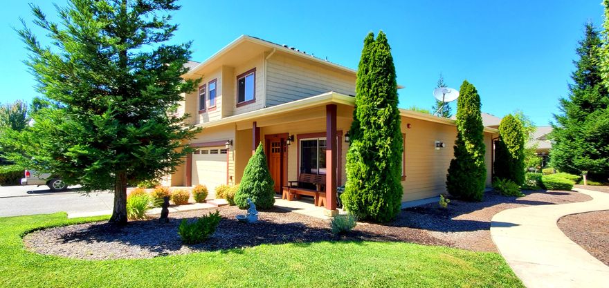 Low maintenance move in ready in Sequoia Village. This premier home is at the end of a private street with pool and clubhouse just a minute down the street. $75 @ month for yard maintenance,  pool and clubhouse! Great floor-plan with master downstairs and two over-sized bedrooms upstairs. Walking paths and close to everything. Patio upstairs and downstairs with granite, stainless and all modern amenities. Can be a rental and sellers will lease back. Your chance to own one of these beauties is now in Sequoia Village. All info deemed accurate but not guaranteed and subject to change at anytime.