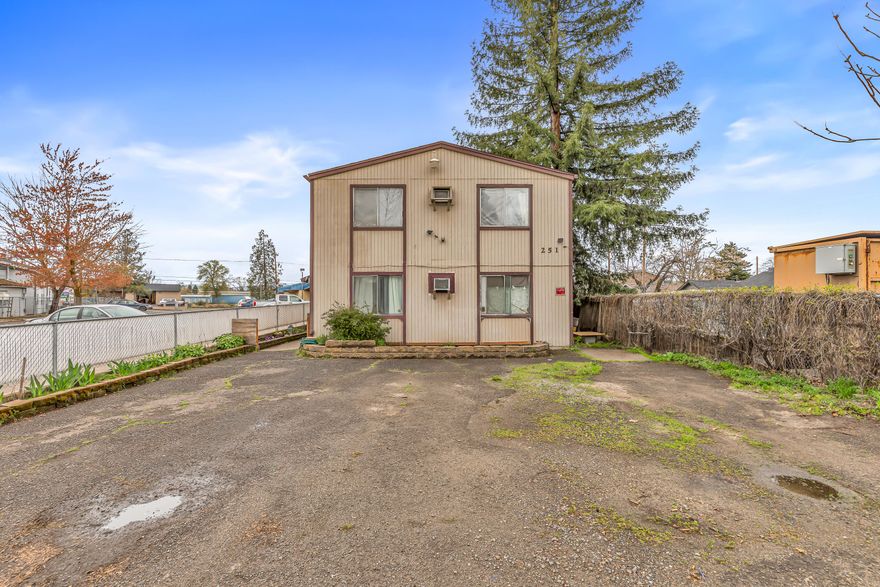 This fully rented 4-plex offers a great cash flow opportunity with a total gross income of $4,647.00 per month. The property consists of two studios and two 2-bedroom, 1-bath units, all of which are currently occupied, ensuring immediate rental income. With ample potential for future growth and value-add opportunities, this property is an excellent investment. Located in a prime area near the Rogue Valley Mall, tenants enjoy easy access to shopping, dining, and entertainment. The property is also close to Trader Joe's, a local theater, and other convenient amenities, making it a highly desirable location for renters. This is an ideal investment for those seeking a steady income stream with long-term potential. Schedule your showing today!