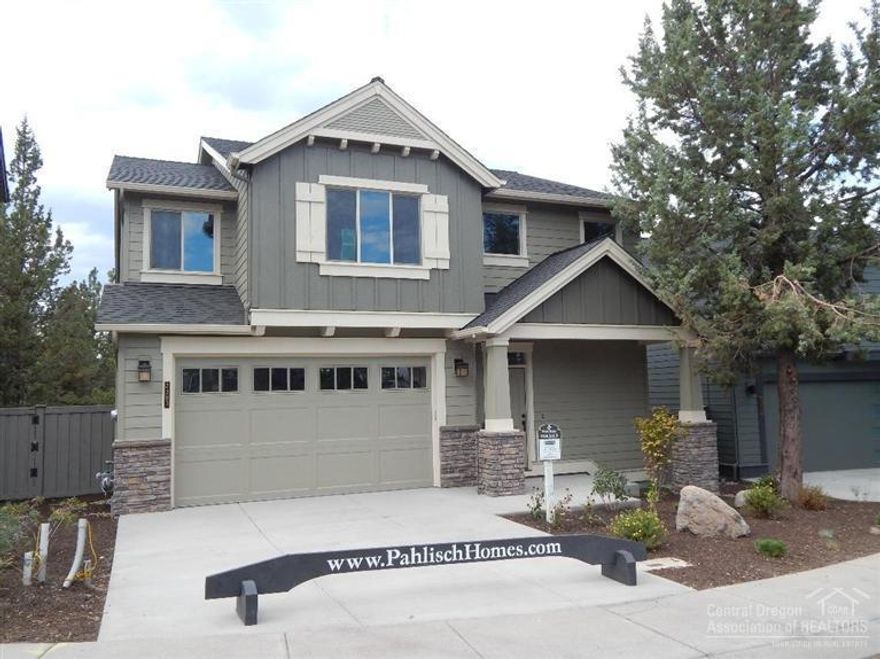 Special $6000 promotion in effect. See attached flyer. Presenting the Clearwater. Just right for North West living with 4 bedrooms, quality Pahlisch finishes and prime NW Bend location. Special features are the high open entry, two eating or entertaining bars in the kitchen/great room. Quartz counter tops, stainless appliances, easy care wood laminate flooring, stone accented fireplace and more.