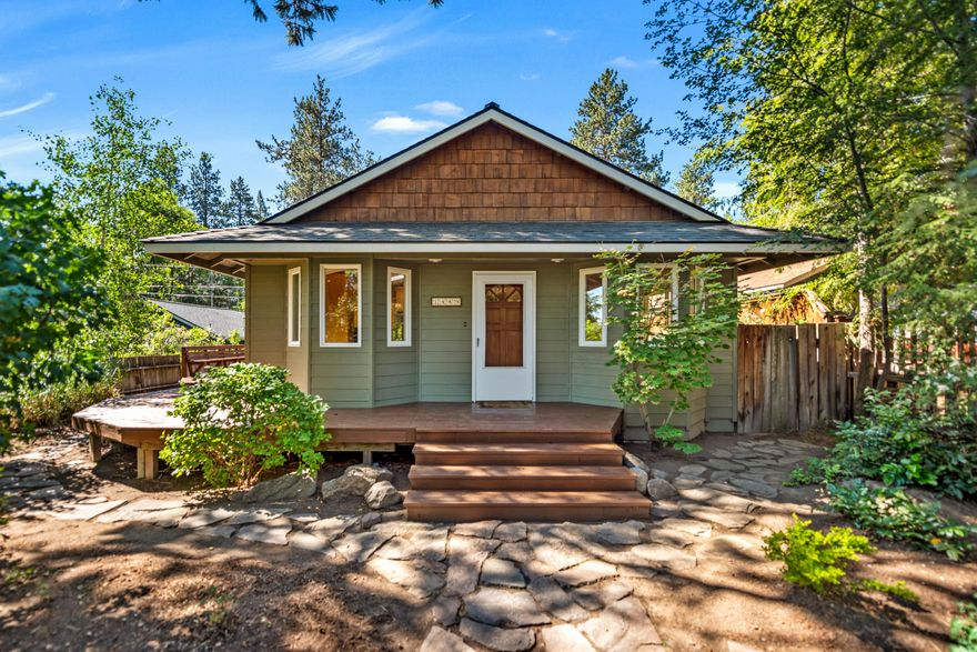 Located in the hub of Bend's Westside near local restaurants, pubs, boutiques, outdoor gear shops and markets, this 3-bedroom, 2-bath Craftsman home provides convenient access to parks, schools and trails. Built in 1992, this single-level home has an open floor plan with a great room, updated kitchen and a dining area that accesses the fenced outdoor deck. An attached, 520sf garage accommodates two vehicles and outdoor gear, and the fenced front yard offers privacy from the street with low-maintenance landscaping. Additional updates include new dishwasher (2017), new hot water heater (2016), hickory hardwood flooring, new cabinets and countertops (2013), deck stain (2025) and a new 50yr roof (2018). The Deschutes River, Galveston/Newport Business District and Downtown Bend are all within close proximity, providing access to sought after Westside amenities.