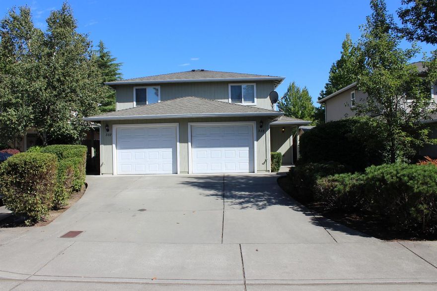 Nicely maintained newer duplex located in NE Grants Pass close to shopping and restaurants. Each Unit Features 2 bedrooms, 1.5 baths, indoor laundry room, attached garage, and a private patio. Located on dead end street. Rents total $1,800 per month.