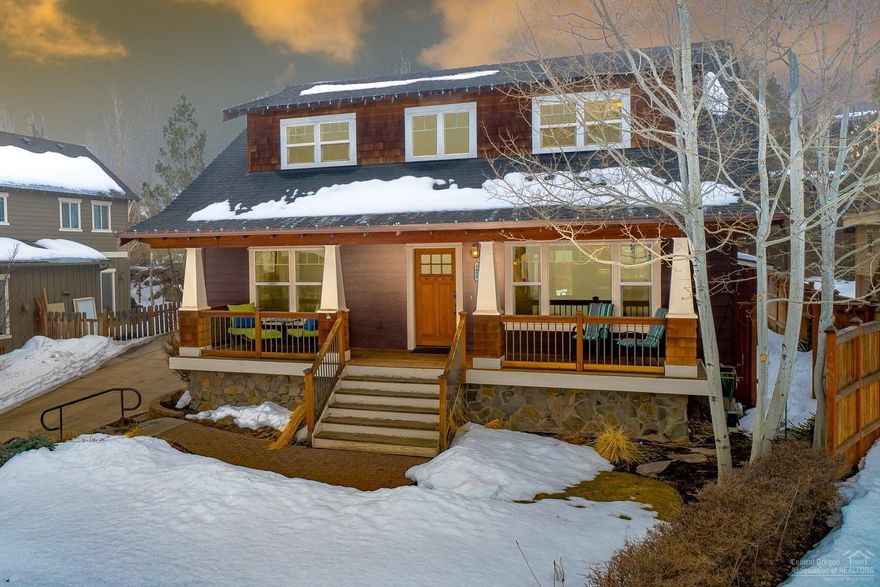 Enjoy this beautiful home on Awbrey Butte w/gorgeous easterly panoramic views of the City, Pilot Butte and Deschutes River. Entertain year round under the covered front porch. The kitchen features Maple floors, Maple cabinets, an island and gas range. Curl up during cold winters in front of the gas fireplace in the living room and enjoy the open floor plan. This 5 bedroom, 2.5 bath home has room for the whole family with the Master Suite on the main floor. 5th bedroom is 665 sf room over the garage which could be a great movie room, play area, craft mecca or transform into a full Guest Suite. Great walk-ability just a few minutes to downtown, river trails near by & quick access to the parkway right down the hill. Home is beautifully landscaped with a fenced back yard.