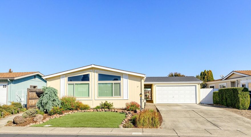 Come home to The Meadows, a 55+ community complete with Clubhouse, pool, walking trails & more. Nicely updated, this well-maintained home features an open floor plan with formal living & dining including breakfast nook and in-home office which could easily be converted to a 3rd bedroom. The spacious kitchen features solid wood cabinets w/pull outs, all stainless appliances, induction cooktop, double ovens, built-in microwave, breakfast bar & slab Granite counters. The primary room offers a walk-in closet and full bath with walkout shower & double vanity. Well-appointed guest bedroom & guest bath, indoor utility room w/stackable washer/dryer, tankless hot water heater, thermo windows, quality window coverings, laminate flooring and much more. Centrally located with detached 2-car garage, easy access breezeway, covered patio, artificial turf front & back and storage shed.