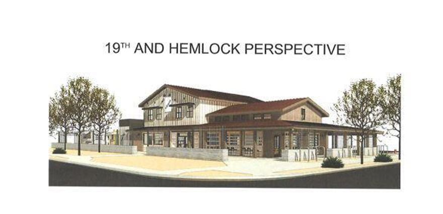Professional office space available upstairs in a new building at the corner of 19th and Hemlock in Redmond. A unique neighborhood commercial area with First floor taproom/convenience food retailer inside the building and a food truck court outside. Upstairs office space has access by common stairway. May be leased as one unit of 1,865 sf or separate spaces with 1,153sf and 712sf. Building scheduled for completion early July, 2025 and offices will be a warm shell, ready for tenant improvements.